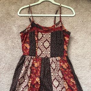 Multi-Patterned Edgy Floral Dress